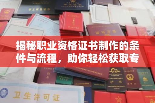 拜城揭秘职业资格证书制作的条件与流程，助你轻松获取专业认证