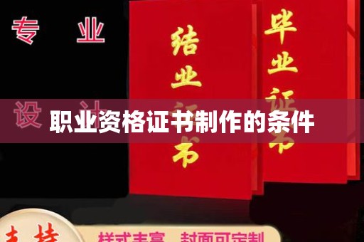 拜城职业资格证书制作的条件