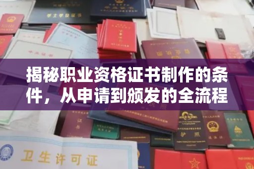 拜城揭秘职业资格证书制作的条件，从申请到颁发的全流程解析