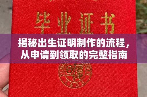 拜城揭秘出生证明制作的流程，从申请到领取的完整指南