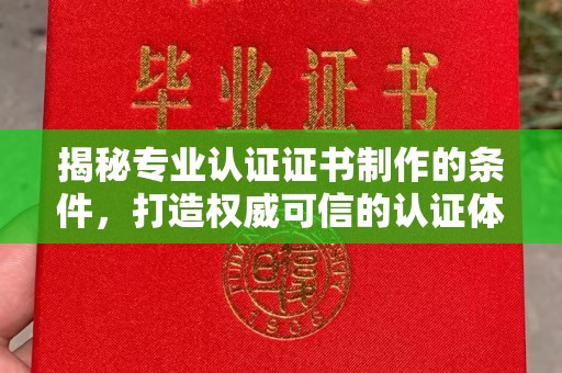 拜城揭秘专业认证证书制作的条件，打造权威可信的认证体系