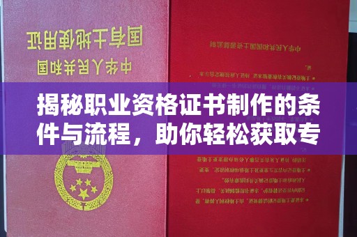 拜城揭秘职业资格证书制作的条件与流程，助你轻松获取专业认证