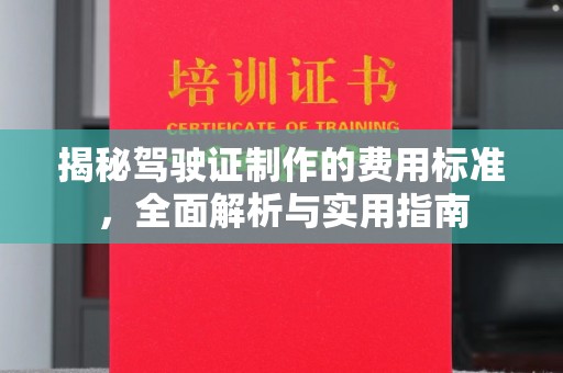 拜城揭秘驾驶证制作的费用标准，全面解析与实用指南