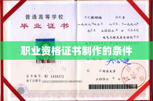 拜城职业资格证书制作的条件